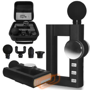 【接骨院院長も太鼓判】MiYAVi ハンディガン 筋膜リリースガン プレゼント 最大55℃4段階ヒーター 日本人監修 USB充電 軽量342g 32段階調節 静音 人工知能 リフレッシュ 収納ケース 6時間連続使用 日本語説明書