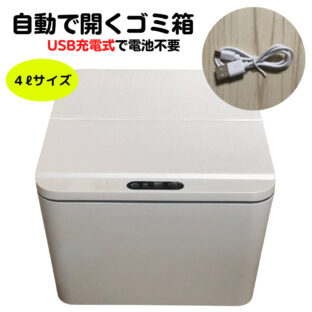 ゴミ箱 全自動ゴミ箱 おしゃれ ４リットル USB充電式 車用ゴミ箱 小物入れ