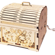 MiYAVi 手回しオルゴール カップルバニー ユーアーマイサンシャイン 初心者 入門用 プレゼント 立体パズル 木製パズル 知育玩具 DIY 日本語説明書 男の子 女の子