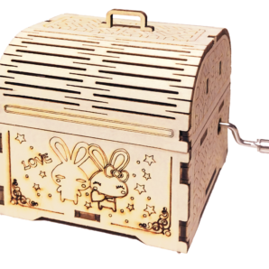 MiYAVi 手回しオルゴール カップルバニー ユーアーマイサンシャイン 初心者 入門用 プレゼント 立体パズル 木製パズル 知育玩具 DIY 日本語説明書 男の子 女の子
