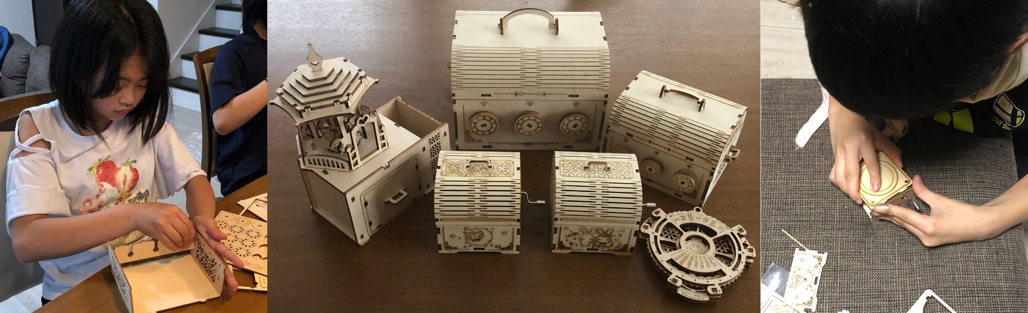 初心者でも安心、立体木製パズルシリーズ