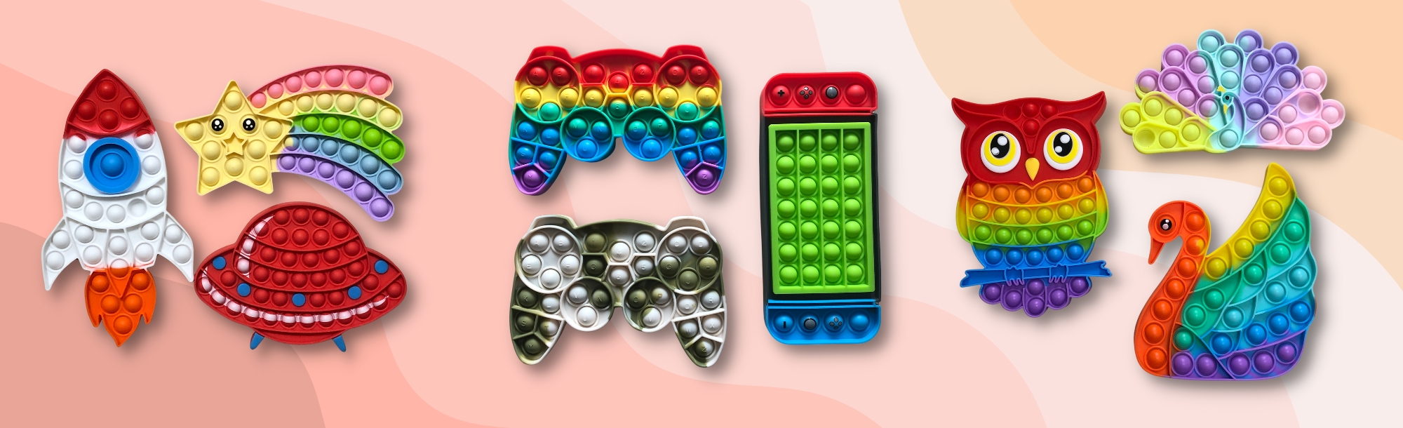 ストレス解消！楽しく遊べるプッシュポップ