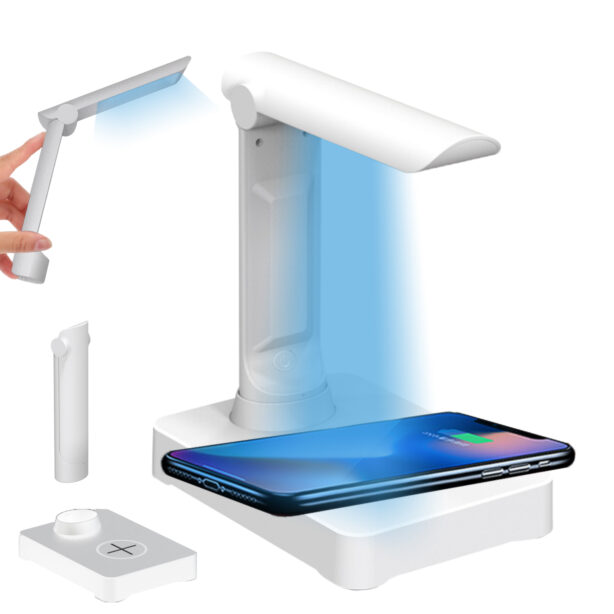 UVC除菌ライト&ワイヤレス充電器 iphone android 2in1