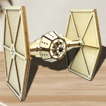 立体パズル　木製パズル　スターウォーズ　タイファイター