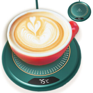 【2024年版】MY MiYAVi カップウォーマー コーヒーウォーマー 保温コースター USB 55℃～75℃３段階切り替え 8時間自動電源オフ機能 (緑)